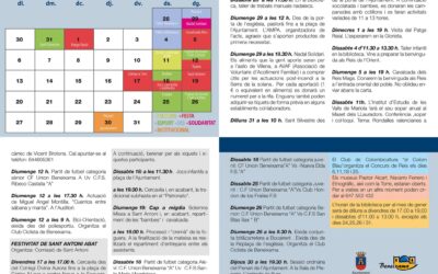 PROGRAMACIÓN DE ACTIVIDADES MES DE ENERO